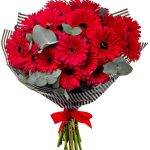 A classy bouquet of red gerbera daisies Lady in Red