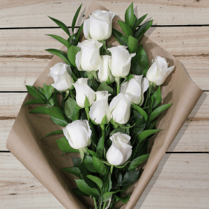 Bouquet de 12 Rosas Blancas